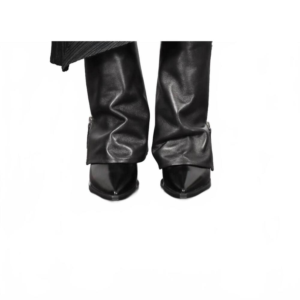 NEW HALMANERA women's foldover lug sole boot in black - Picture 5 of 5